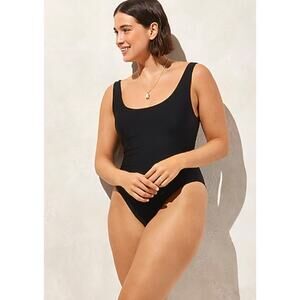 J Crew Claudia One Piece Swim Suit 12 Black NWT Beach CI368 J.Crew